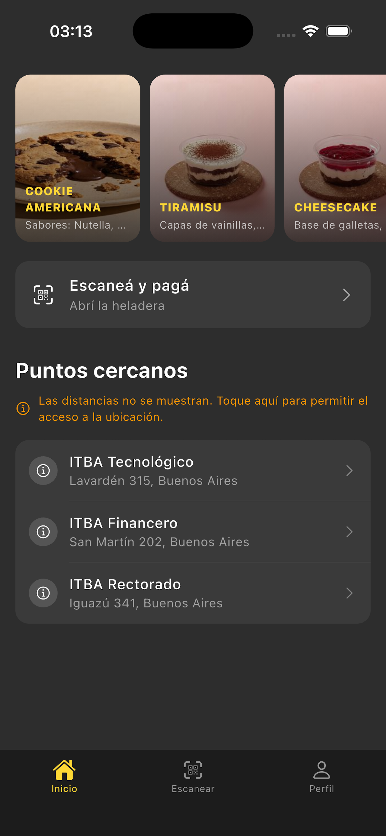 App Wakeberry - Inicio
